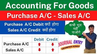 Journal Entry for Purchase and Sales Account | #6 Journal Entries Accounting | Class 11