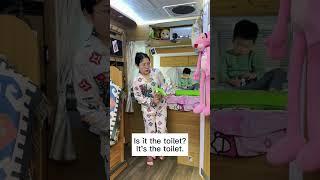 Mystery man in the RV in the evening. #rv #rvlifeisthebestlife #buslife #travel #rvlife #camping