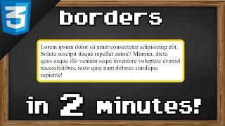Learn CSS borders in 2 minutes 