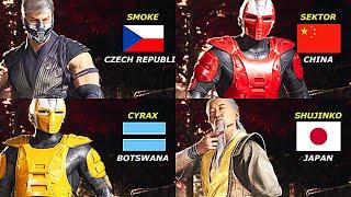 Mortal Kombat 1 - ALL Characters Nationality
