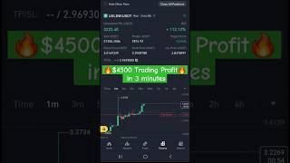 $4500 Profit in 3 minutes  1 minute Scalping in Crypto #Trading #Profit #iphone