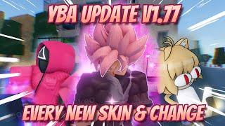 ALL NEW SKINS AND BALANCES In The YBA v1.77 Update