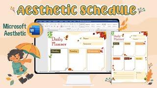 Cara Membuat DAILY PLANNER pakai MS WORD || Microsoft Aesthetic ~ autumn