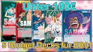 5 Budget Decks fürs EB01 Format l One Piece Card Game