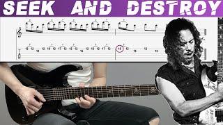 METALLICA - SEEK AND DESTROY (Full Guitar cover with TAB | Lesson)