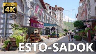 Esto-Sadok Walking Tour - Russian Switzerland - 4K 60fps- City Walk With Real Ambient Sounds