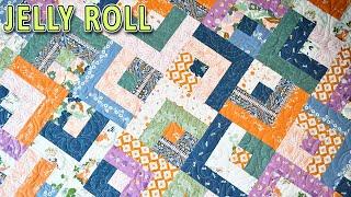 Hidden Log Cabin | Jelly Roll Quilt Pattern | Layer Cake Quilt Pattern | Log Cabin Quilt Pattern