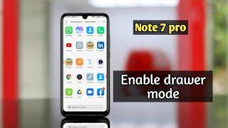 How to enable the app drawer on redmi note 7 pro me app drawer kaise enable karen