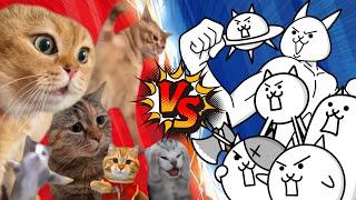 【にゃんこ大戦争】にゃんこ軍団 VS 猫ミーム軍団【アニメ】