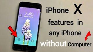 iPhone X Features in any iPhone 6 Without Computer  iPhone X Swipe UP features in iPhone 6
