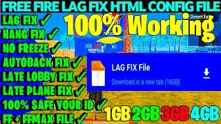 Free Fire Lag Fix Config File Today । Free Fire Max 3Gb Ram Lag Kaise Kare । Lag Fix Config File