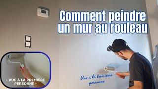 Comment peindre un mur au rouleau sans faire de traces. Couleur ciment soft lavable !