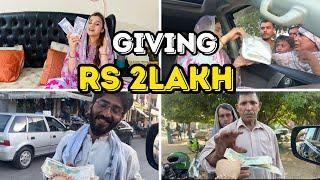 Giving 2 lakh to random people  || Part 1 || life with mahnoor khan || Islamabad