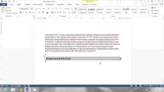How to Wrap Text Around Text in a Microsoft Word Document : Microsoft Office Lessons