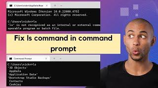 how to fix ls command is not working in command prompt