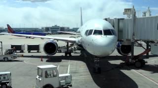 Delta Airlines Boeing 757-200 pulling into gate Denver