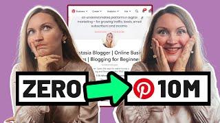 How to Grow on Pinterest from SCRATCH in 2024  (I get 10 MILLION Views!)