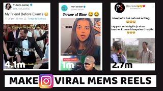 Twitter Memes Reels Kaise Banaye? How To Make Viral Memes Reels Video For Instagram|Fake Tweet Memes