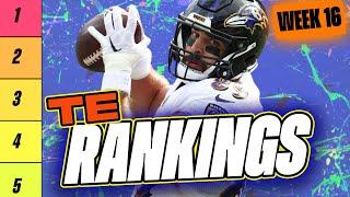  NEW TOP 17 TE RANKINGS for Week 16 Fantasy Football  | Fantasy Football Rankings