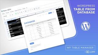 Create a WordPress table from database