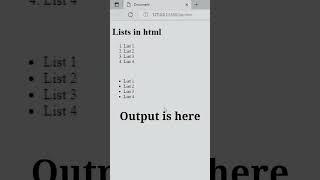unordered lists in html || ordered lists in html || ul li and ol uses in html #html5 #css3