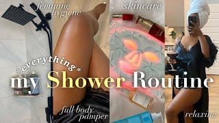 MY EVERYTHING SHOWER ROUTINE 2024 | FEMININE HYGIENE, SKINCARE + SMELL GOOD BODYCARE PAMPER ROUTINE