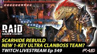 Rhazin Scarhide Build & Clan Boss Testing - RAID: Shadow Legends Twitch Livestream Ep.549