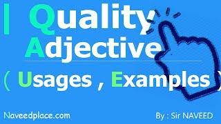 Adjectives of Quality - Definition, Examples, List, Kinds | In English