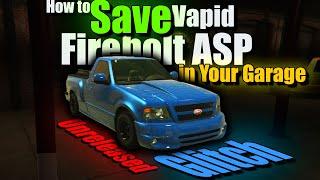 How to Save Firebolt ASP[Early Access][GCTF] Glitch [Unreleased] on [PC/Xbox/PS4] - GTA 5 Online