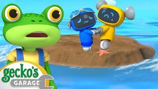Stranded At Sea | Gecko's Garage 3D | Learning Videos for Kids ️