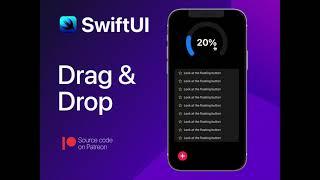 Drag and drop on floating button in swiftUI