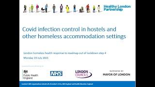 Webinar: Covid-19 infection control in homeless accommodation settings