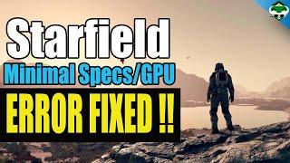 Starfield All Graphics Card Errors Fixed | GPU Error Fix