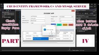 C# - Entity Framework - Insert Update Delete and Search in C# and MYSQL Server - Check Form (PART 4)