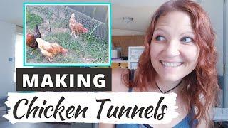 MAKING CHICKEN TUNNELS: Protection For The Girls Around My Homestead