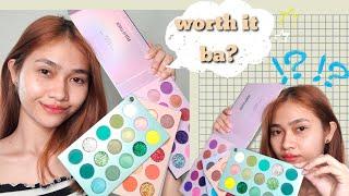 AFFORDABLE SHOPEE EYESHADOW PALETTE? BEAUTY GLAZED COLORBOARD PRODUCT REVIEW / SWATCHES!