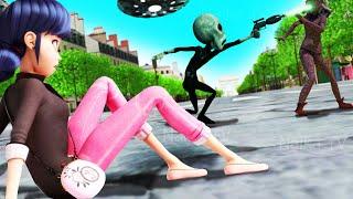 LADYBUG vs UFO INVADERS 2 MIRACULOUS SEASON 5 |Ladybug and Cat Noir (FanMade) Леди Баг 5 сезон