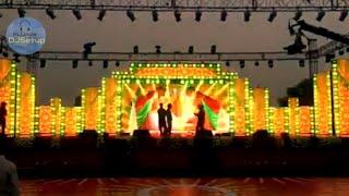 Big Stage Sound and Light Dj Setup with Big Screen Led Wall Mapping