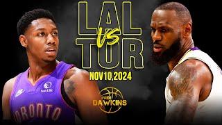 Los Angeles Lakers vs Toronto Raptors Full Game Highlights | Nov 10, 2024 | FreeDawkins