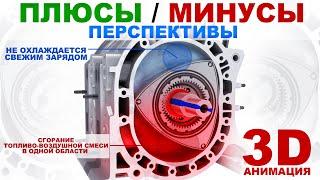 Роторный ДВС. Плюсы, минусы и перспективы двигателя. 3D анимация