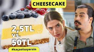 Şeflerimiz Yaptı: Dilimi 2,5 Liralık Cheesecake vs. 50 Liralık Cheesecake Tarifi #kaçaolsayersin