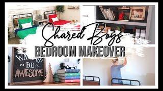 BOYS SHARED BEDROOM MAKEOVER! | DIY TWIN BOYS BEDROOM 2020