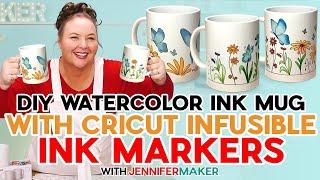 How To Make A Watercolor Ink Mug With Cricut Infusible Ink Pens And Markers