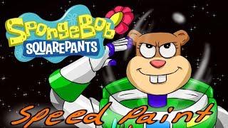 Agent Juice is Drawing Sandy Cheeks | Spongebob Squarepants/Toy Story Mashup Speedpaint