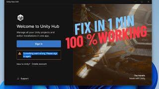 Unity 3d sign in problem |  something went wrong please sign in again