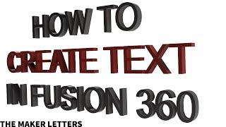 How to create a text in Fusion 360 | Fusion 360 tutorial