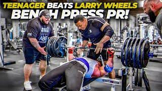 Unreal! Teenager Beats Larry Wheels Bench Press PR!