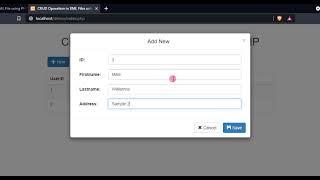 CRUD Operation in XML File using PHP Tutorial Demo