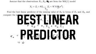 Best Linear Predictor | Time Series Forecasting