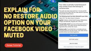 No Restore Audio Option on Facebook Muted Videos, Explain!